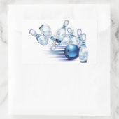 ボーリングTシャツトラッカーハットクラシックラウンドステッカー 長方形シール (バッグ)