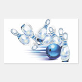 ボーリングTシャツトラッカーハットクラシックラウンドステッカー 長方形シール (正面)