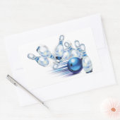 ボーリングTシャツトラッカーハットクラシックラウンドステッカー 長方形シール (封筒)