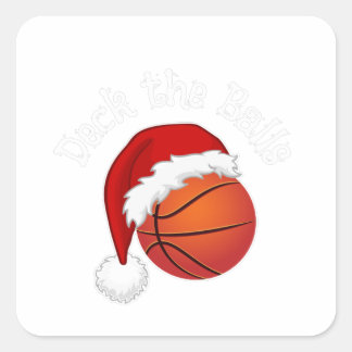 ボールおもしろいをデッキクリスマスバスケットボールパン スクエアシール