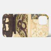 ボールおよびドラゴンのデザインのアジアタペストリー Case-Mate iPhoneケース (裏面 (横))