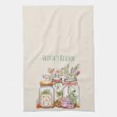 ボールお洒落ジャー水色 キッチンタオル (縦)