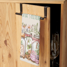 ボールお洒落ジャー水色 キッチンタオル