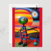 ボールがシュールレアリズムを落とすのを待つ ポストカード (正面/裏面)