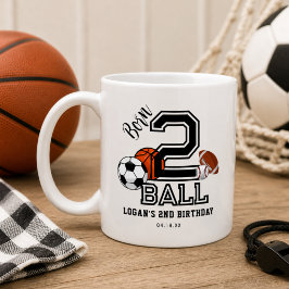 ボールが好きな子にぴったり ボーイズ 2歳の誕生日パーティー コーヒーマグカップ