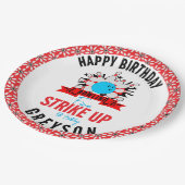 ボールしよう！おもしろいキッズ5thバースデーパーティーボーリング ペーパープレート (アングル)