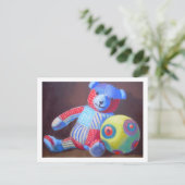 ボールでクマのおもちゃ ポストカード (スタンド正面)