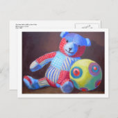 ボールでクマのおもちゃ ポストカード (正面/裏面)