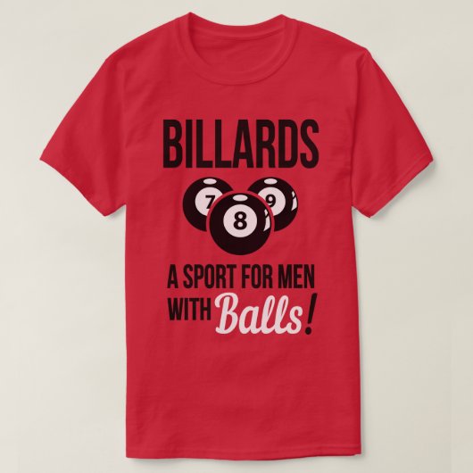 ボールでスポーツをビリヤードする Tシャツ (デザイン正面)