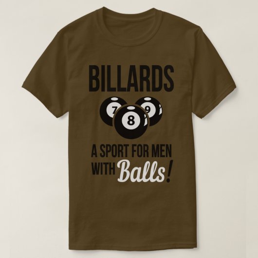 ボールでスポーツをビリヤードする Tシャツ (デザイン正面)