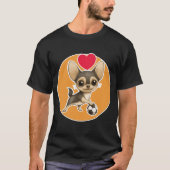 ボールで遊ぶかわいいチワワ Tシャツ (正面)