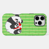 ボールで遊ぶかわいい赤ちゃんパンダ iPhoneケース (裏面横)