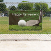 ボールとアイアンをグリーンにしてゴルフを引退  横断幕 (インサイチュ)