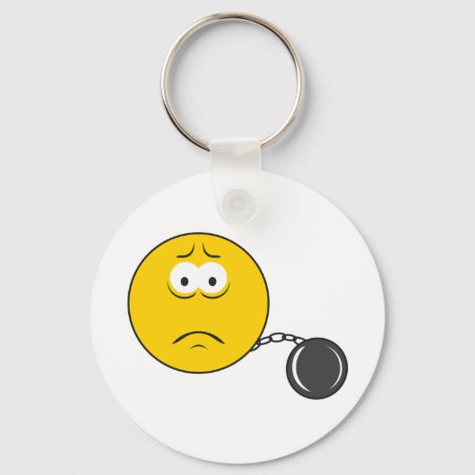 ボールとチェーン顔 キーホルダー (正面)