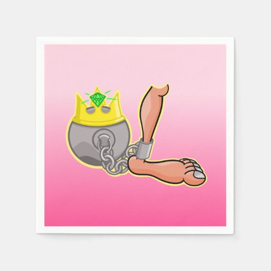 ボールとチェーン スタンダードカクテルナプキン (正面)