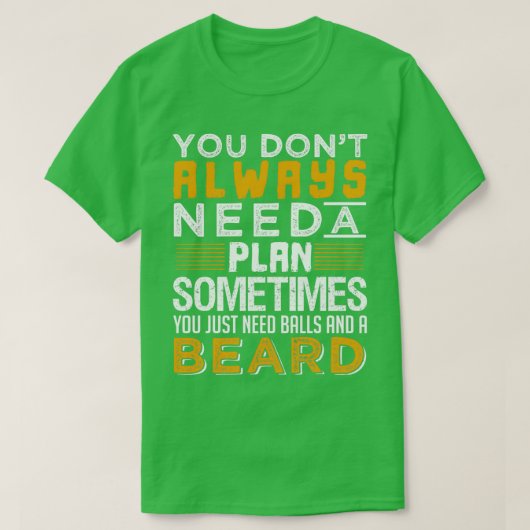 ボールとヒゲだけ2 Tシャツ (デザイン正面)