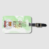 ボールとビールでゴルフの週末 ラゲッジタグ (正面横)