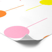 ボールとラインを白に ポスター (角)