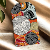 ボールと渦巻きのクリスマスギフトタグ ギフトタグ