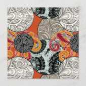 ボールと渦巻きの和風カード カード (正面)