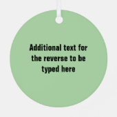 ボールと自分の言葉を持つラグビープレーヤーMetal メタルオーナメント (裏面)