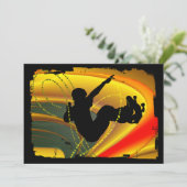 ボールにスケートボードシルエット 招待状 (スタンド正面)