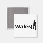 ボールにドットを使ったサッカー選手を歓迎する マグネット (正面/裏面)