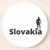 ボールにドットを使ったスロバキアのサッカー選手 コースター (正面)