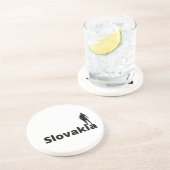 ボールにドットを使ったスロバキアのサッカー選手 コースター (側面)