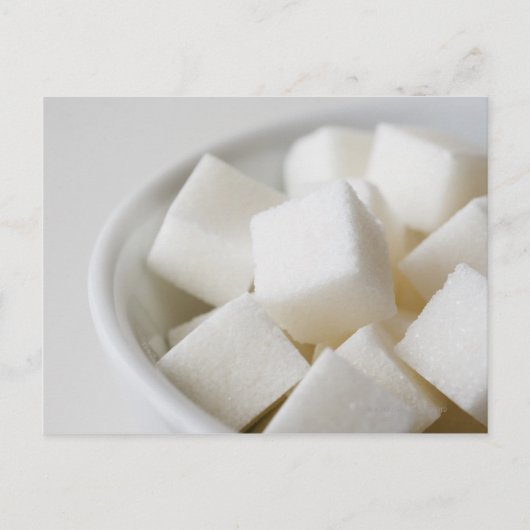 ボールに砂糖のキューブのスタジオショット ポストカード (正面)