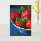 ボールのいちご カード (黄色い花)