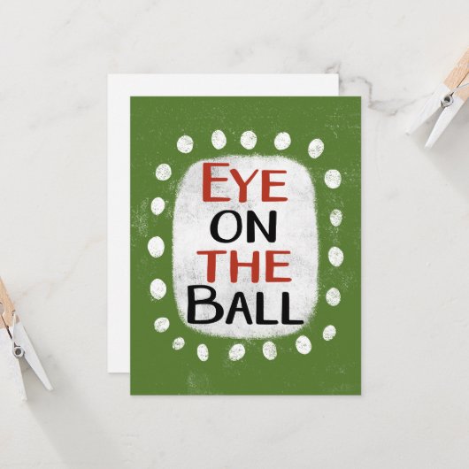 ボールのグリーティングカードを見る カード (正面/裏面インサイチュ)