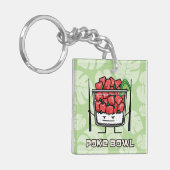 ボールのハワイの生魚サラダ箸のakuを突いて下さい キーホルダー (正面左)