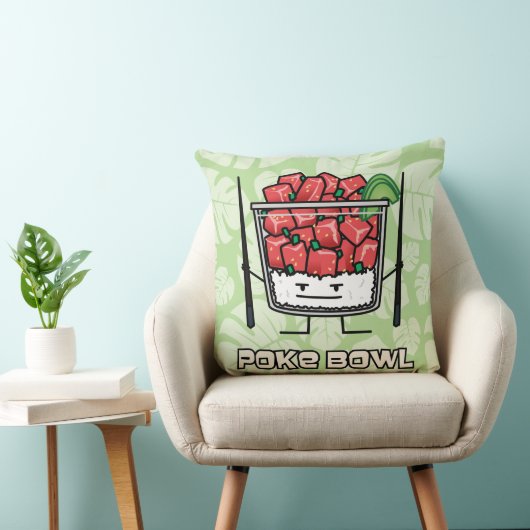 ボールのハワイの生魚サラダ箸のakuを突いて下さい クッション (椅子)