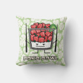 ボールのハワイの生魚サラダ箸のakuを突いて下さい クッション (正面)