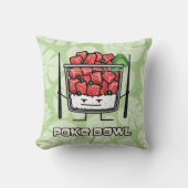 ボールのハワイの生魚サラダ箸のakuを突いて下さい クッション (正面)