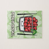 ボールのハワイの生魚サラダ箸のakuを突いて下さい ジグソーパズル (横)