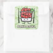 ボールのハワイの生魚サラダ箸のakuを突いて下さい スクエアシール (バッグ)