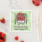 ボールのハワイの生魚サラダ箸のakuを突いて下さい スタンダードカクテルナプキン (インサイチュ)