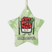 ボールのハワイの生魚サラダ箸のakuを突いて下さい セラミックオーナメント (右)