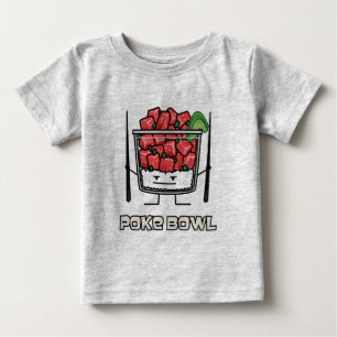 ボールのハワイの生魚サラダ箸のakuを突いて下さい ベビーTシャツ