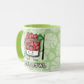 ボールのハワイの生魚サラダ箸のakuを突いて下さい マグカップ (正面左)