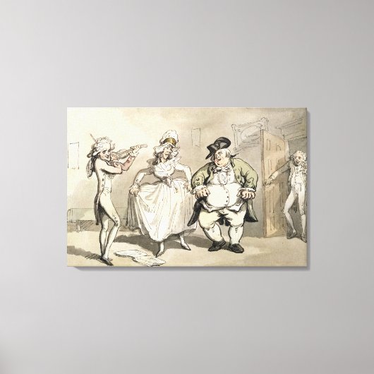 ボールの前のプライベート練習、'シーン キャンバスプリント (正面)