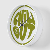 ボールの形をした手描きレタリングフレーズ 壁時計 (傾斜)