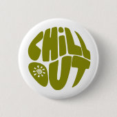 ボールの形をした手描きレタリングフレーズ 缶バッジ (正面)