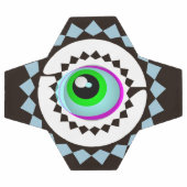 ボールの怪物的な目を見る不気味なサッカーボール サッカーボール (フラット)