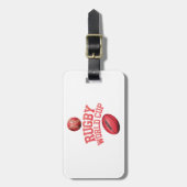 ボールの配置が間違っているラグビーワールドカップのロゴ ラゲッジタグ (正面縦)