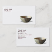 ボールのWoodturningの名刺のテンプレート 名刺 (正面/裏面)