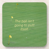 ボールはゴルフに行かないおもしろい コースター (正面)