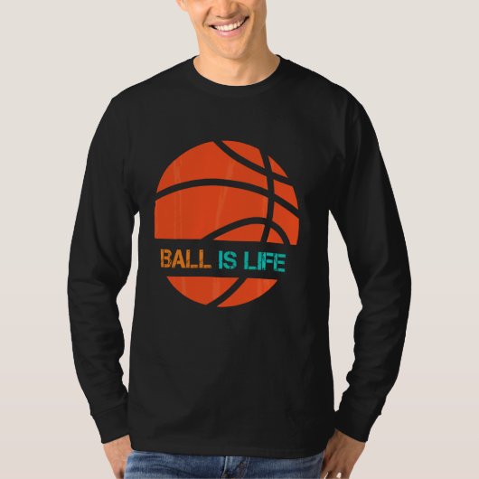 ボールはライフスポーツリーグチーム選手のバ遊ッケ Tシャツ (正面)